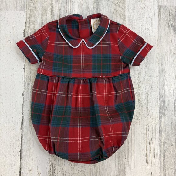 The Beaufort Bonnet Company Bradford Bubble Middleton Plaice Plaid Red 2T